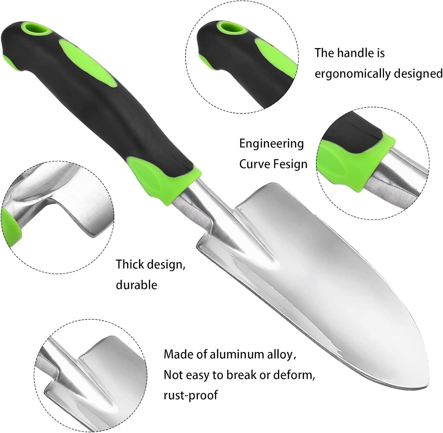 Garden Shovel Hand Trowel Mini Shovel Garden Tools Cast-Aluminum Heavy Duty Gard