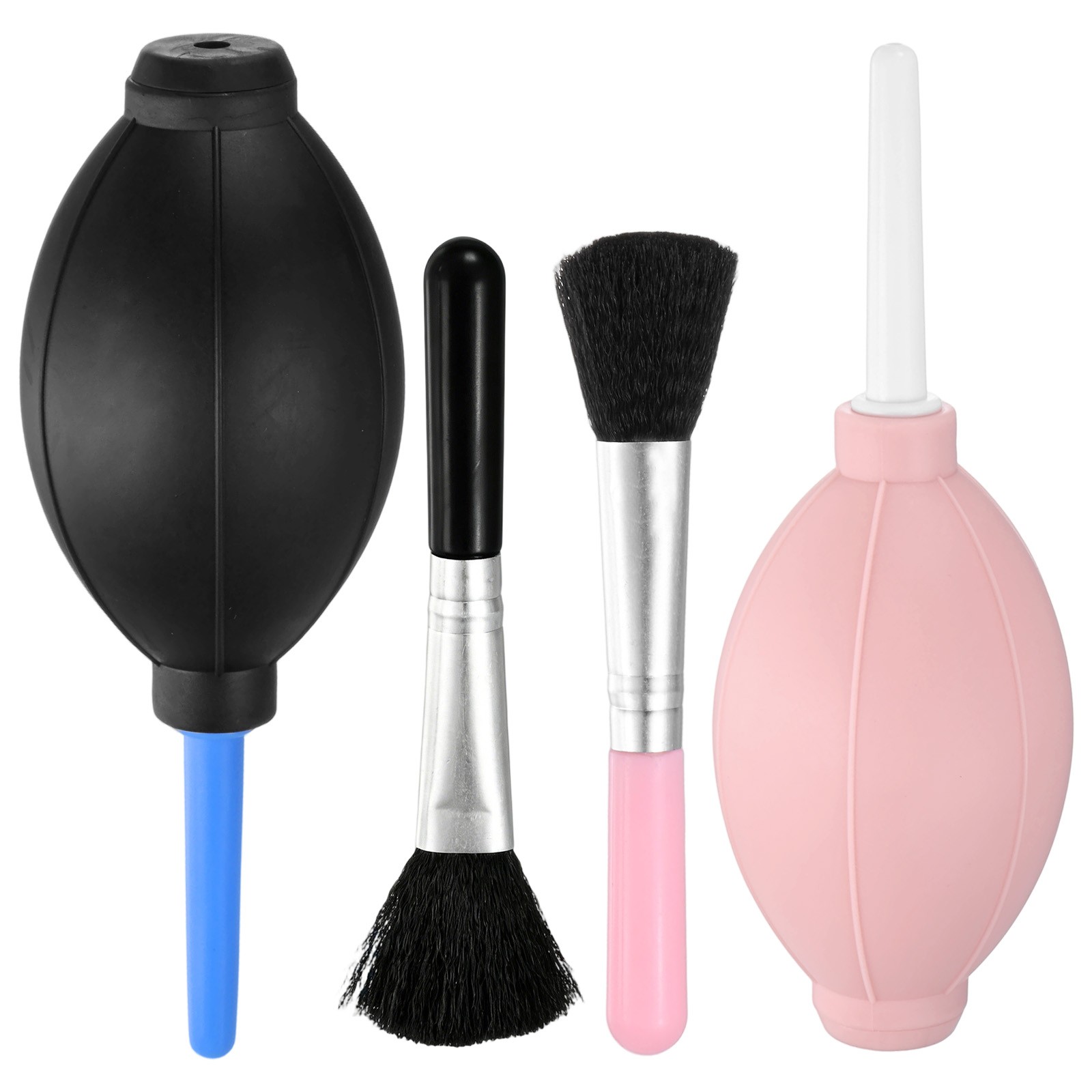 2-Set Plant Brush with Air Duster Blower, Succulent Cleaning Brush [Black/Pink]