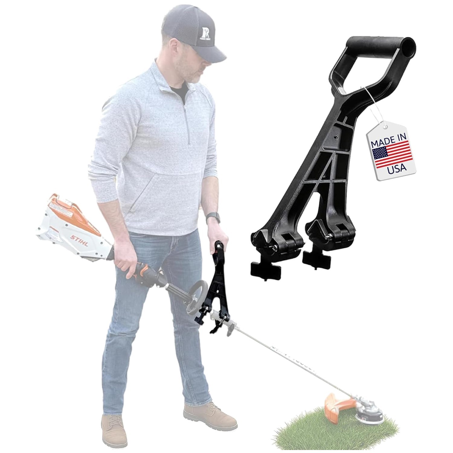 Ergonomic Handle Attachment for Weedeater & Gardening Tools