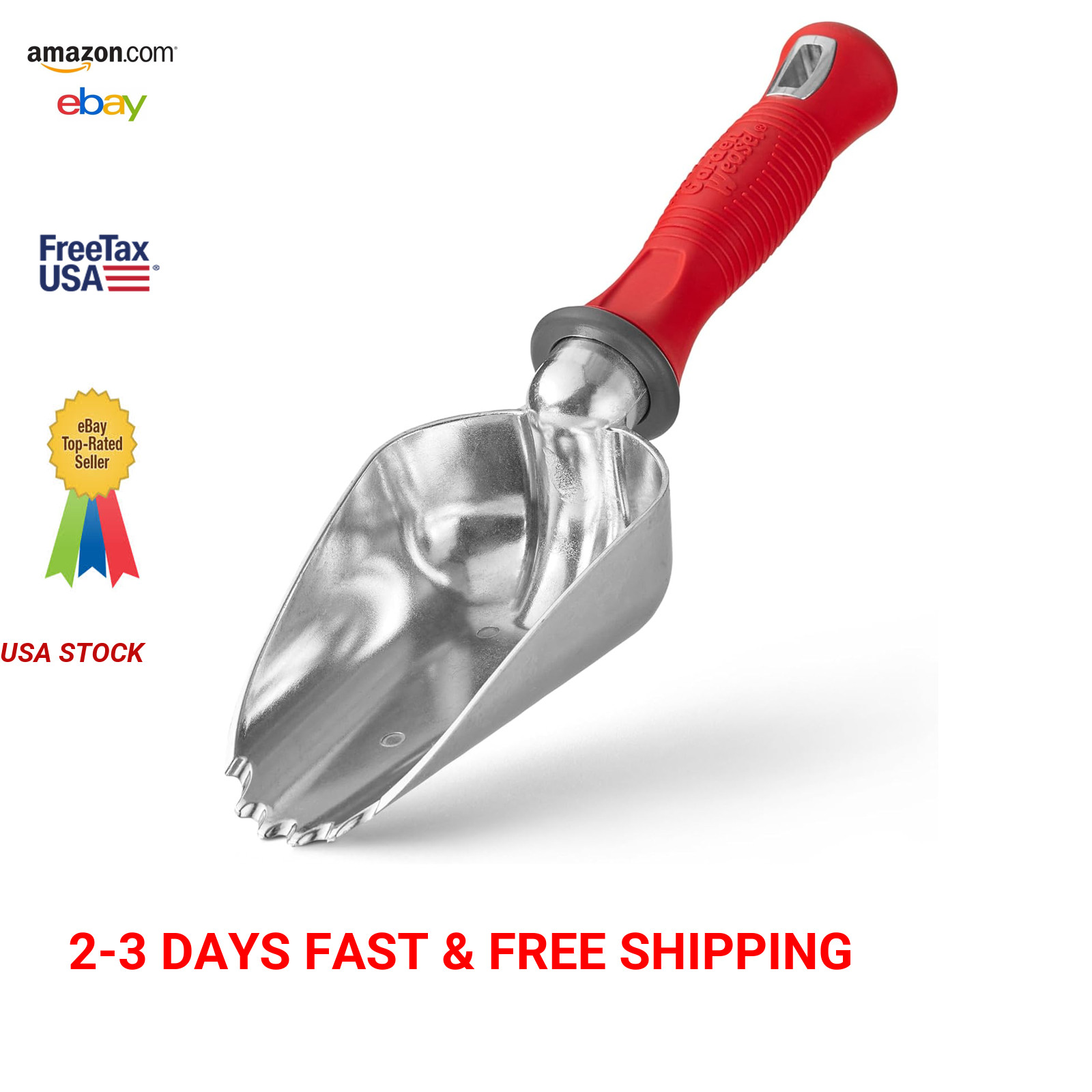 Potting Scoop Heavy Duty Soil Digging Tool Oversized Gardening Hand Trowel