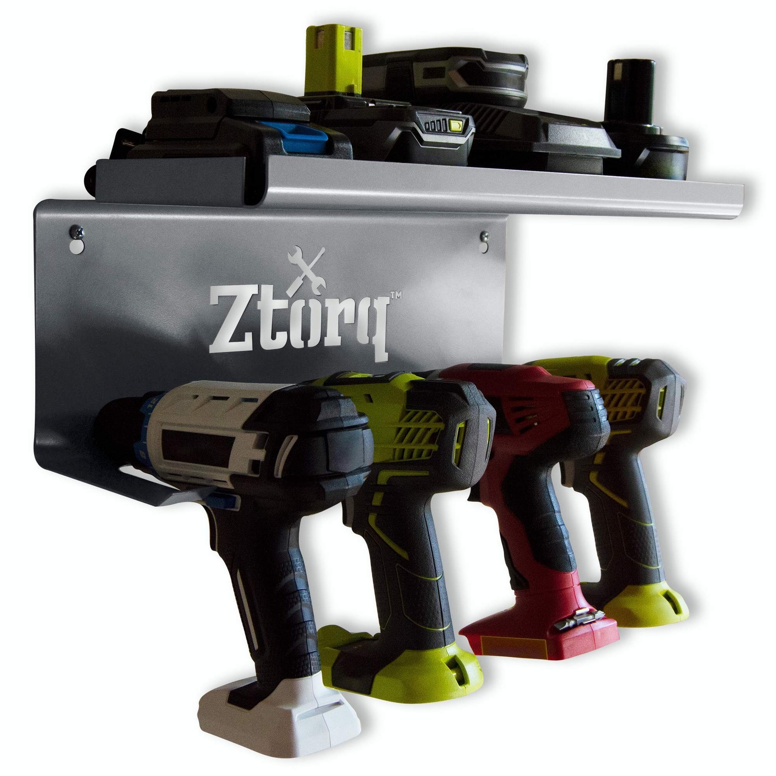 Ztorq Cordless Drill Tool Organizer – Drill holder storage wall mount shelf r…