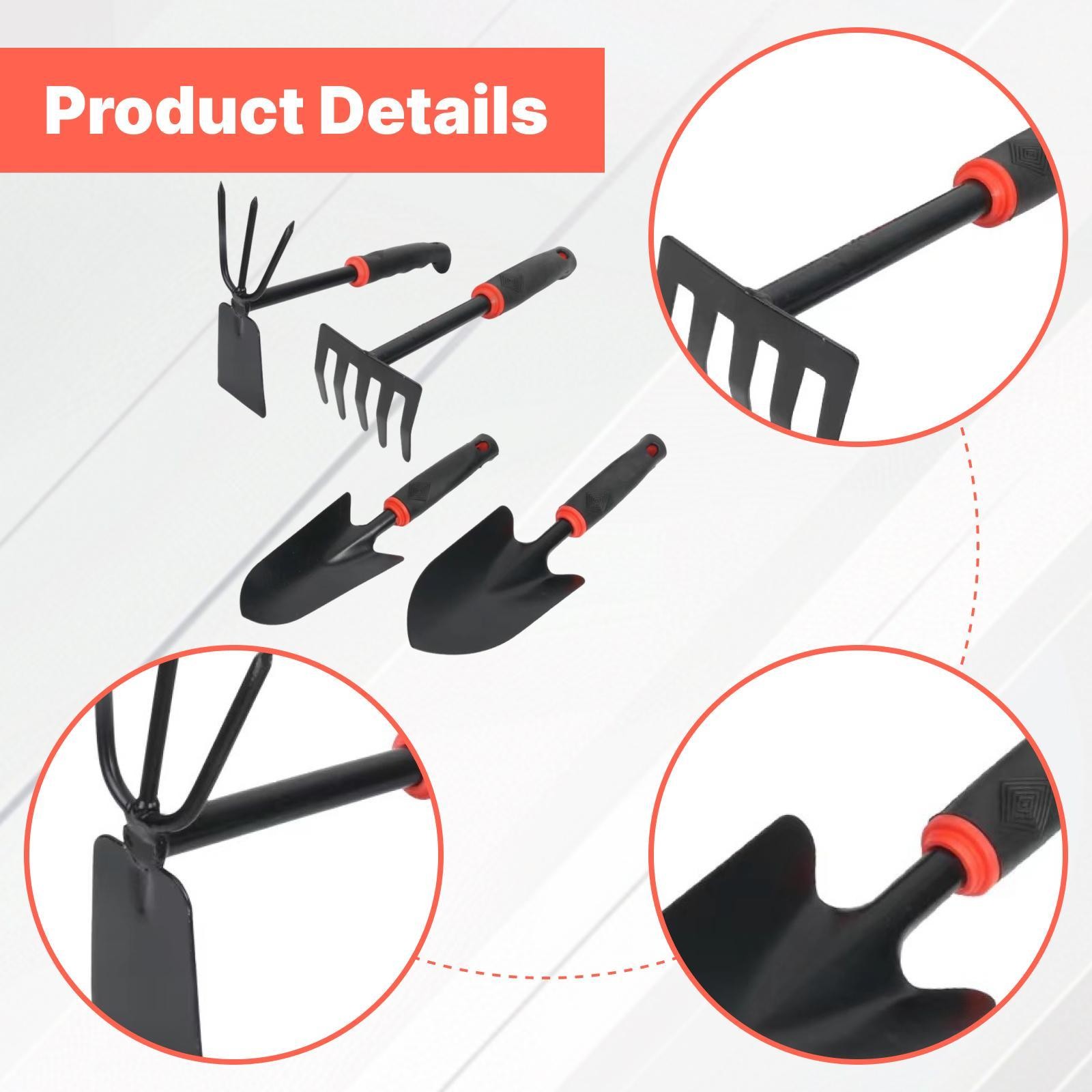 4x Garden Tool Set Gardening Tools Iron Anti Slip Ergonomic Handle Handheld