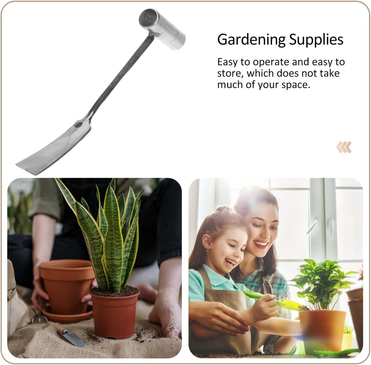 Gardening Trowel 10.23In Metal Garden Shovel for Digging Weeding Transplanting