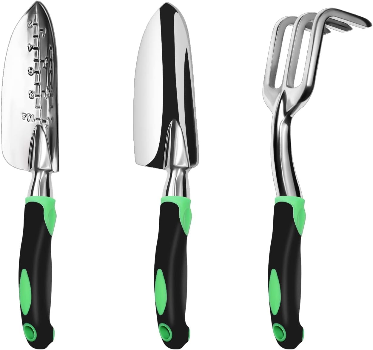 Garden Tool Set，100% Thicker Aluminum Gardening Kit,3 Pack | Includes Hand Trowe