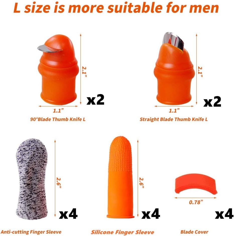 YBB 12 Pcs Gardening Silicone Thumb Knife – Finger Harvesting Tool Set for Fru