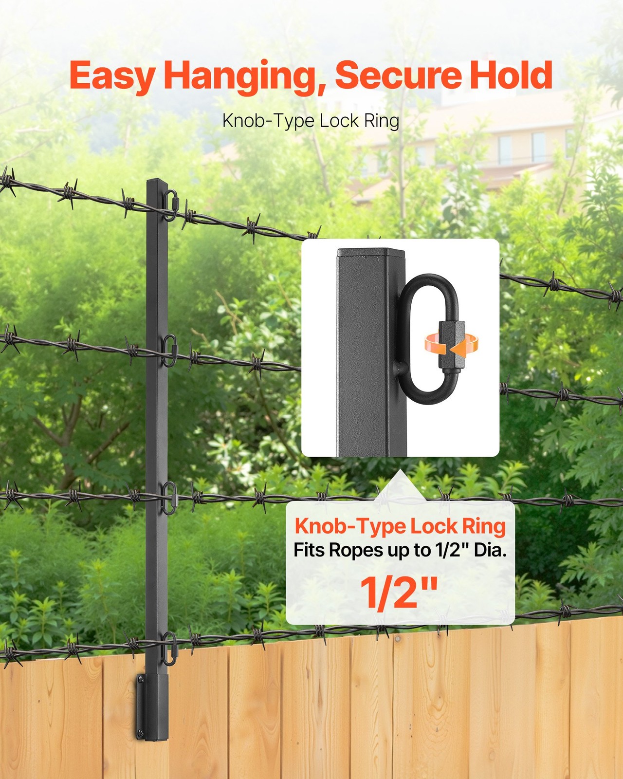 Fence Post Extender,12 Packs 32.1 in Barbed Wire Arm,Sturdy Steel Fence Height E