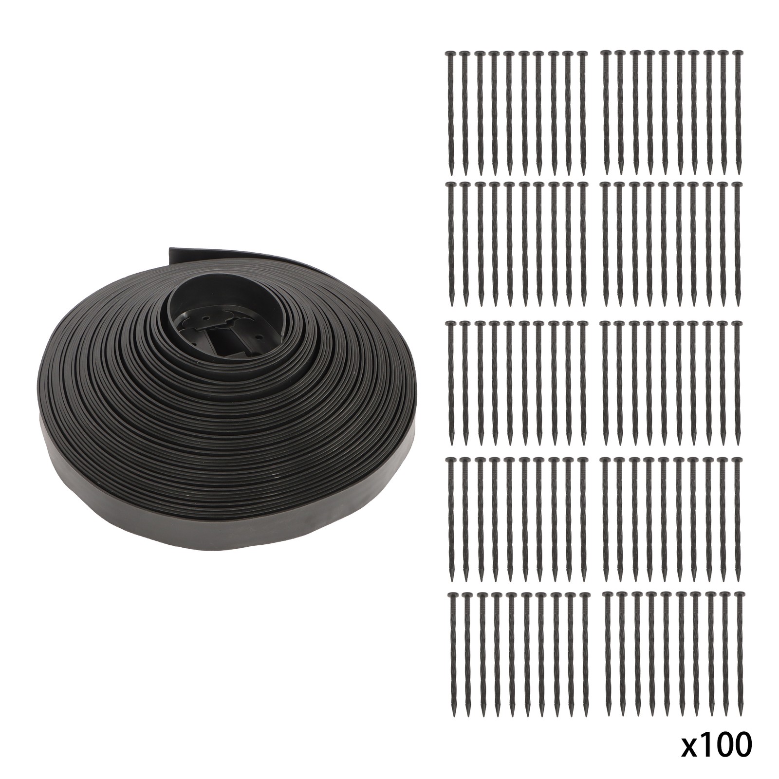 2 Inch For Lawn Tall Garden Edging 80ft Landscape Edging with 100 Spikes New