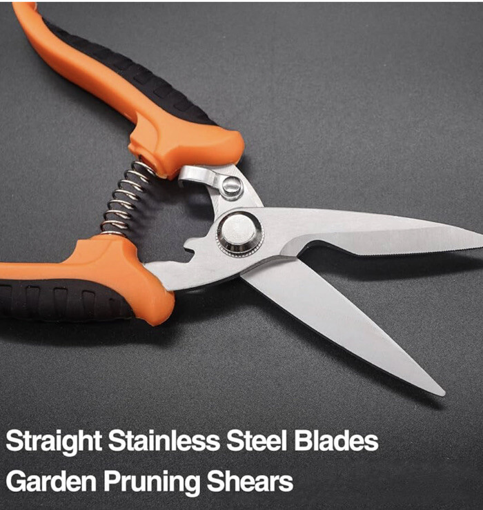 Garden Scissors Pruning Shears Hand Pruners Stainless Steel Blade Soft Grip