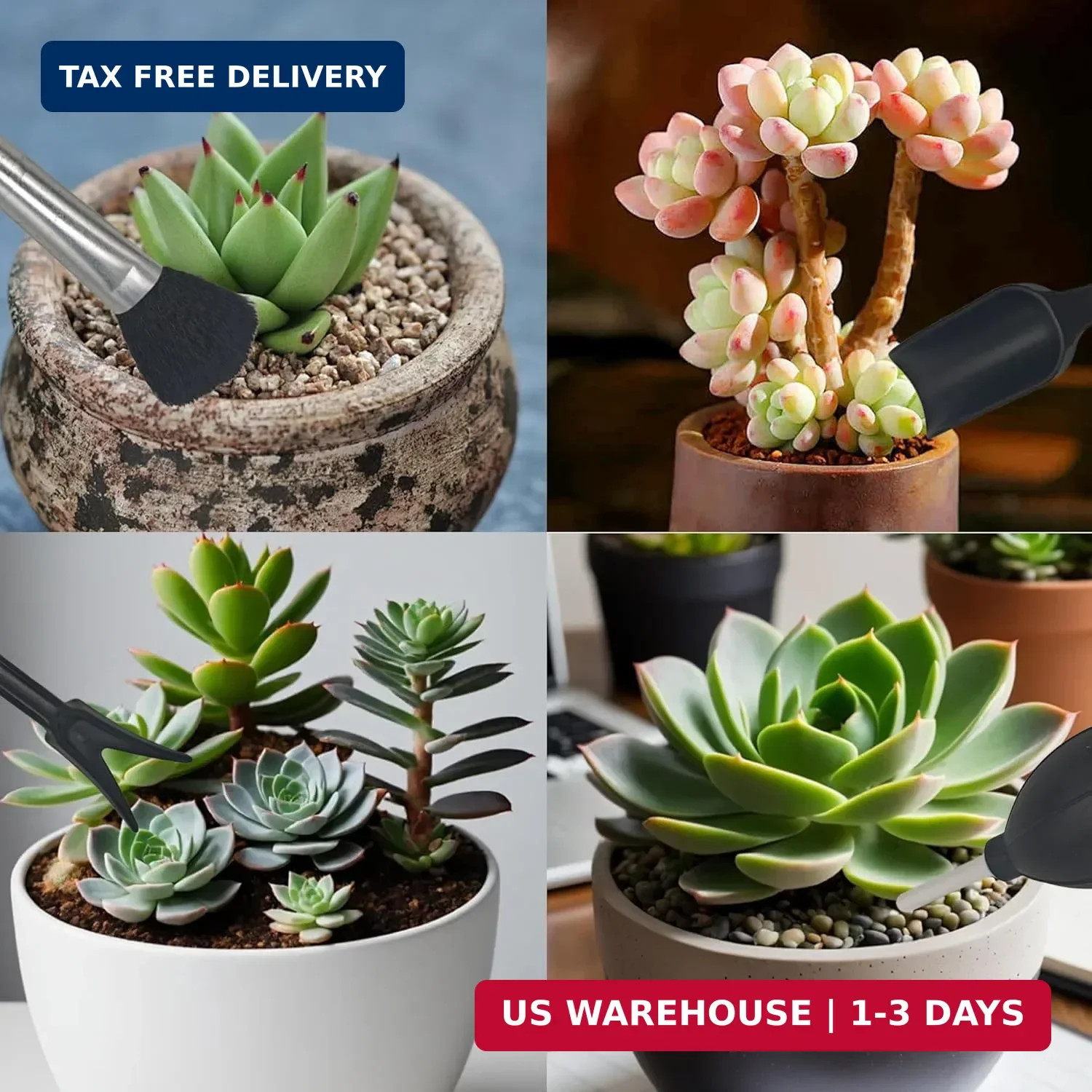 15Pcs Succulent Tools Kit with Organizer Bag Plant Repotting Mat Mini Garden Tra