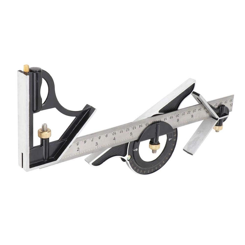 125 Stainless Steel T Ruler Combination Set Protractor Stainless Steel Angle