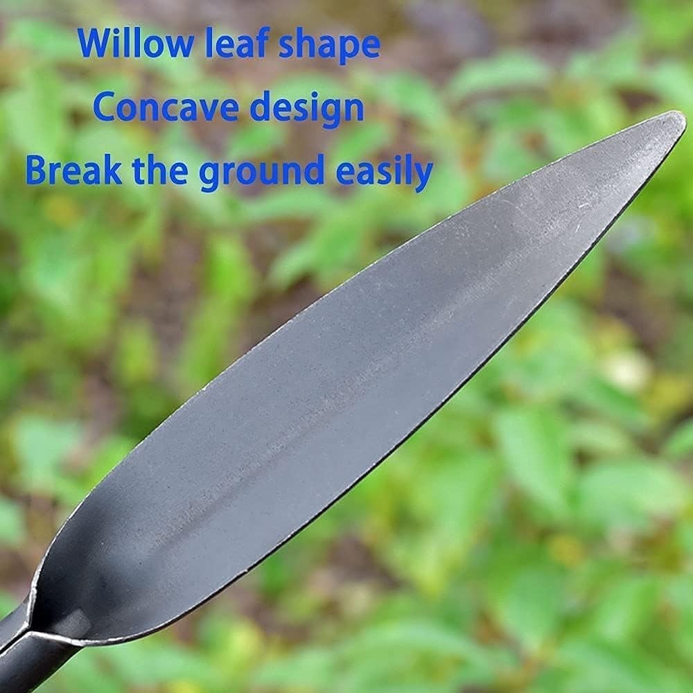 Willow Leaf-Shaped Garden Trowel Tool 12-inch Hand Shovel High-Carbon Steel Mate