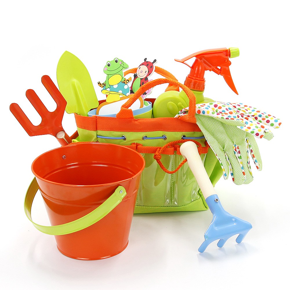 Kids Gardening Tools Set 12 PCS Toddler Gardening Outdoor Toys Gift for Age 3-8