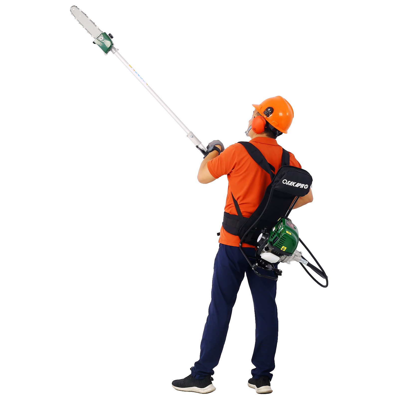 4in1 38CC 4-stroke Garden Backpack Tool System Gas Pole Saw Grass Hedge Trimmer