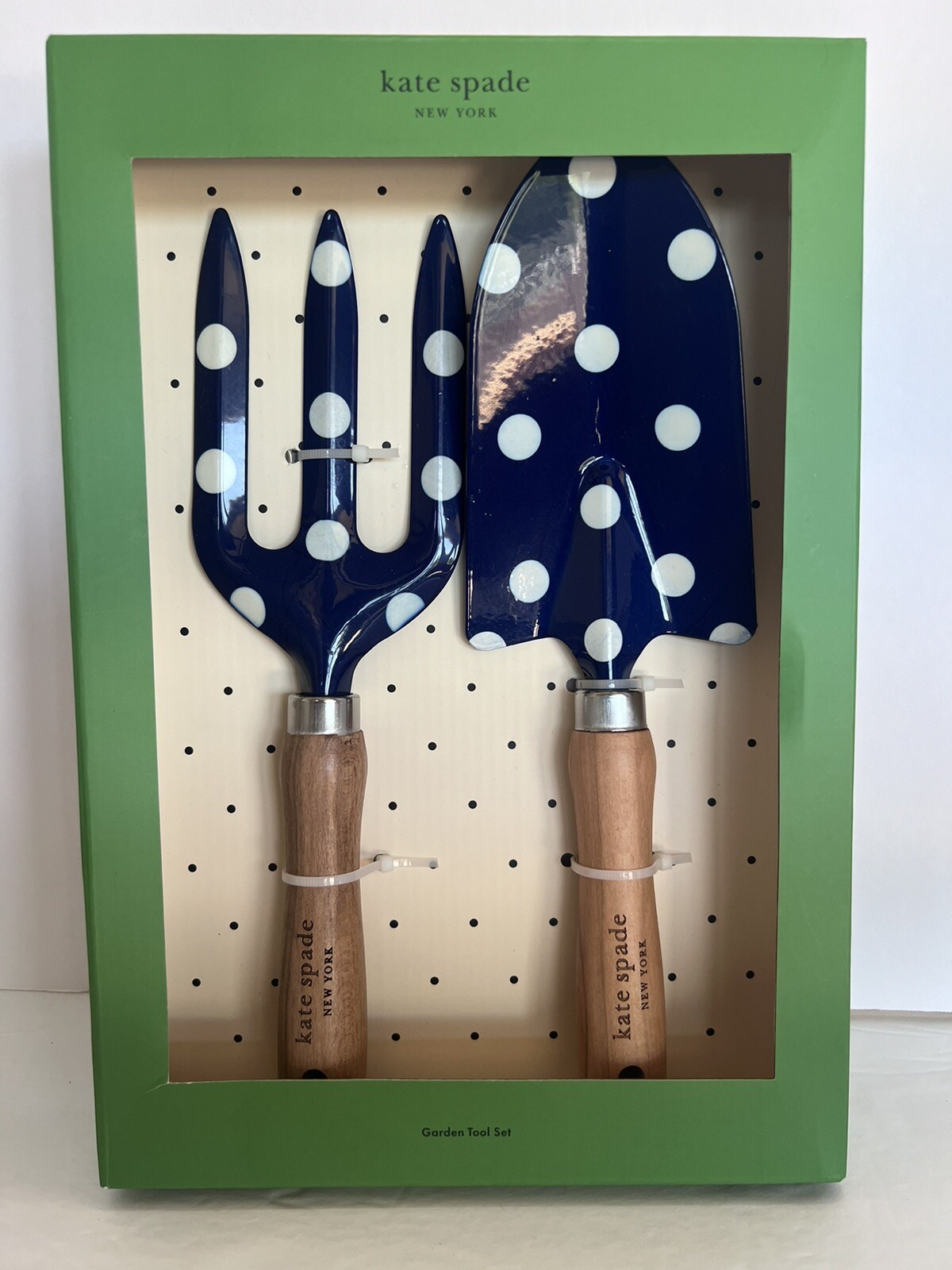 Kate Spade 2 piece Navy Dots Garden Tool Set