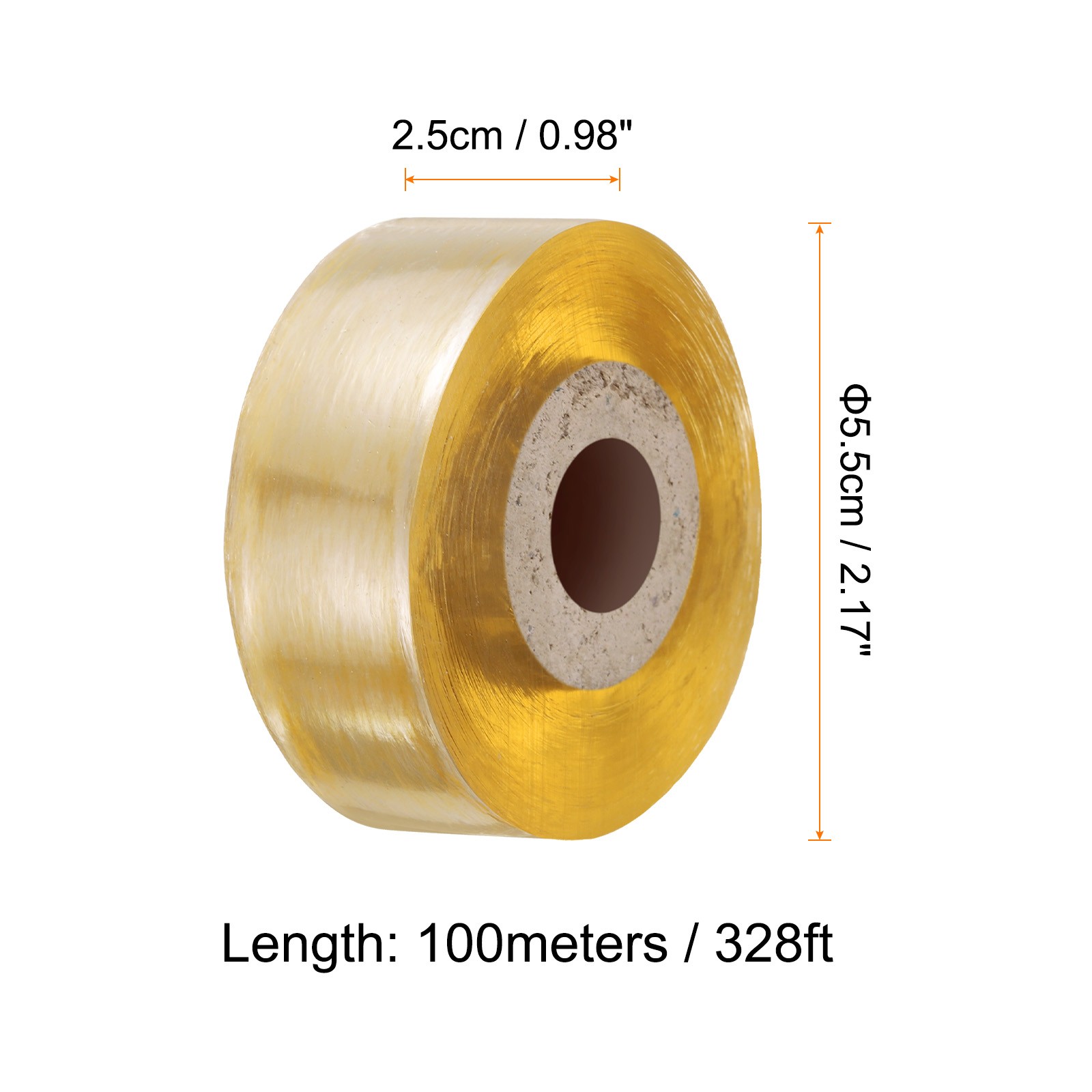 2pcs Fruit Tree Grafting Tape 2.5CM x 100M PVC Grafting Film for Plants, Yellow