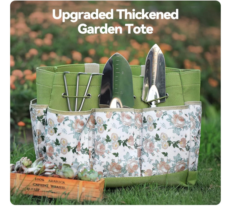 Set jardinería 9 piezas resistente, bolsa organizadora duradera, regalo ideal