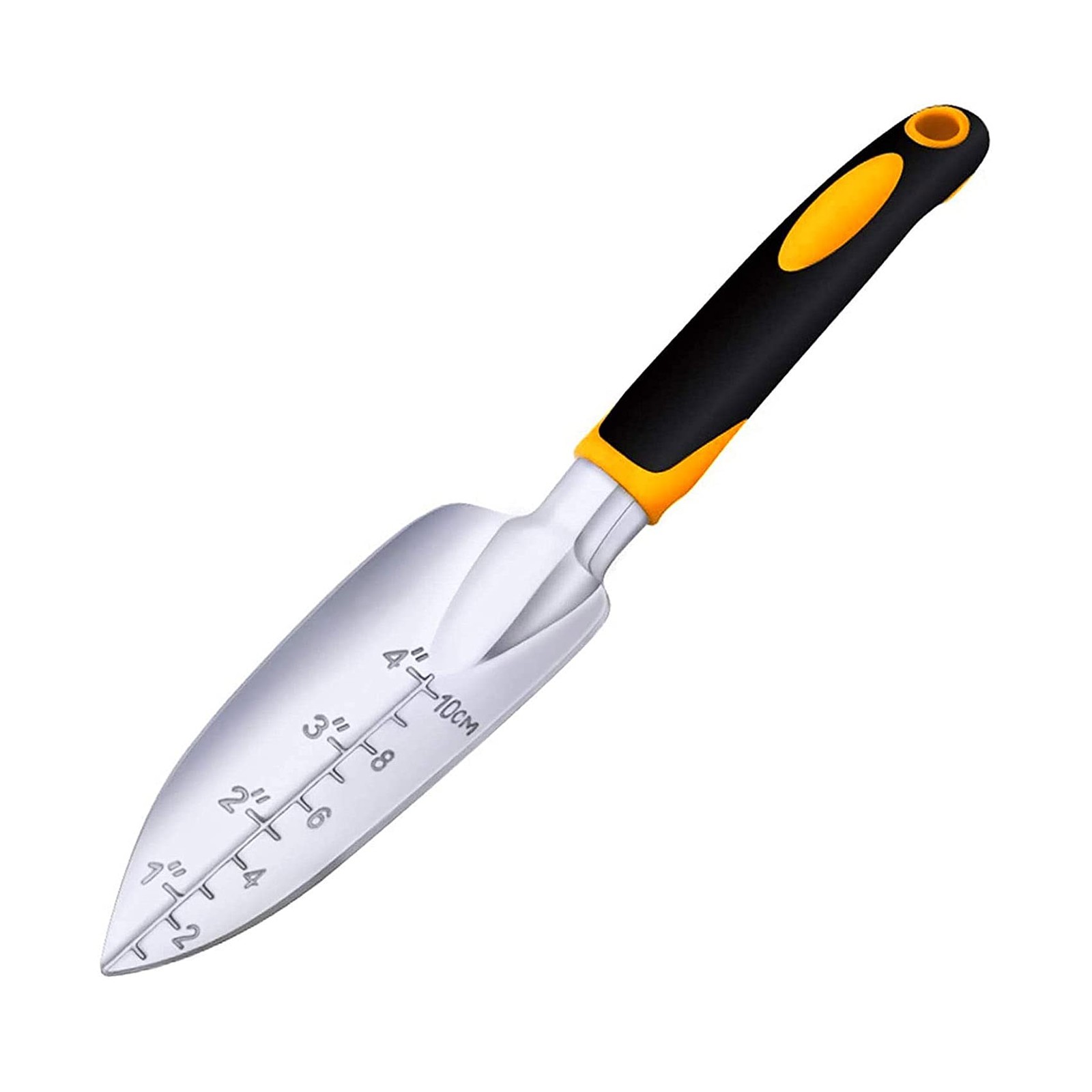 Garden Trowel Hand Shovel Aluminium Alloy Ergonomic Yellow 30cm Planting Weeding