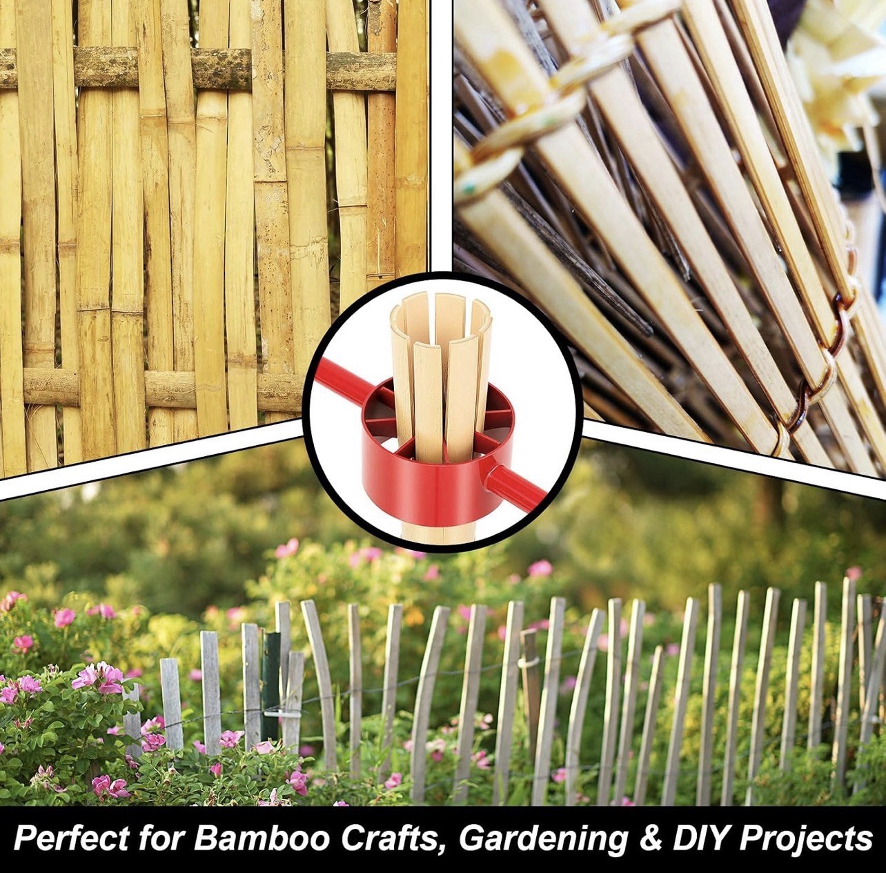 8 Cut Bamboo Splitter 5.5 Inch Bamboo Split Steel Manual Dividing Splitting Tool