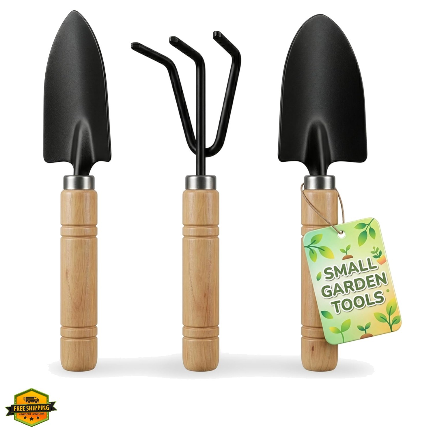 Small Garden Tools – 3 Pcs Mini Garden Tools Set with Small Trowel, Mini Shov…