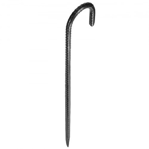 Rebar Stakes, 16-Inch, Heavy-Duty 0.4 in Diameter J Hook, Galvanized Steel Groun