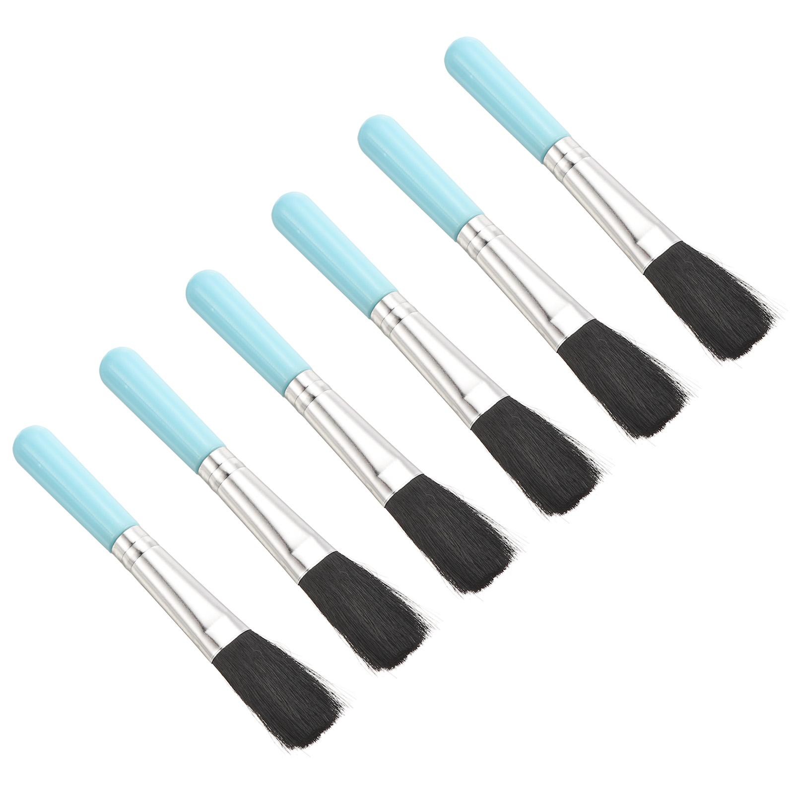Succulent Cleaning Brush 6Pack 125mm Black Plant Brush for Garden Blue Handle