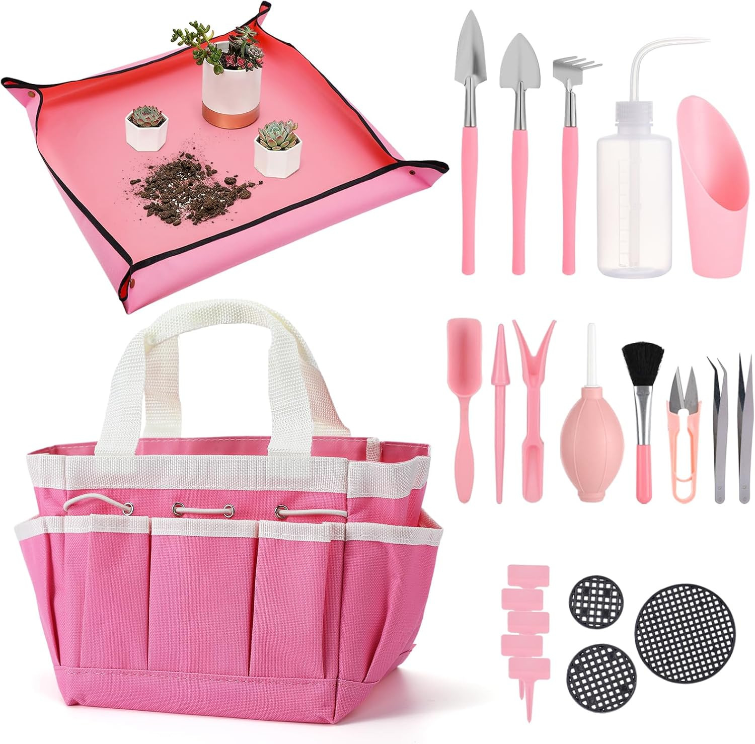 44Pcs Small Gardening Tools Gifts for Women Beginners – Garden Hand Tools Set fo