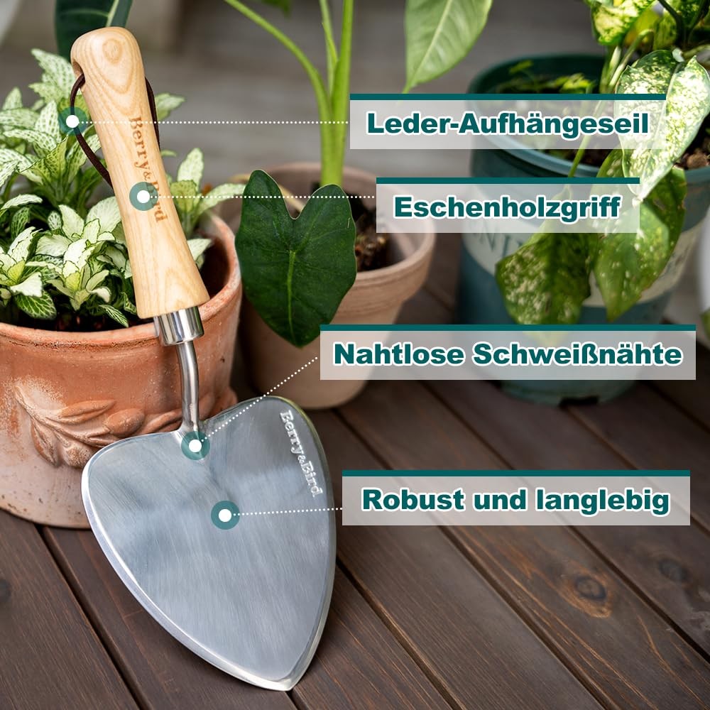 Oversized Garden Trowel with Sharp Blade for Digging, Transplanting, and Roots