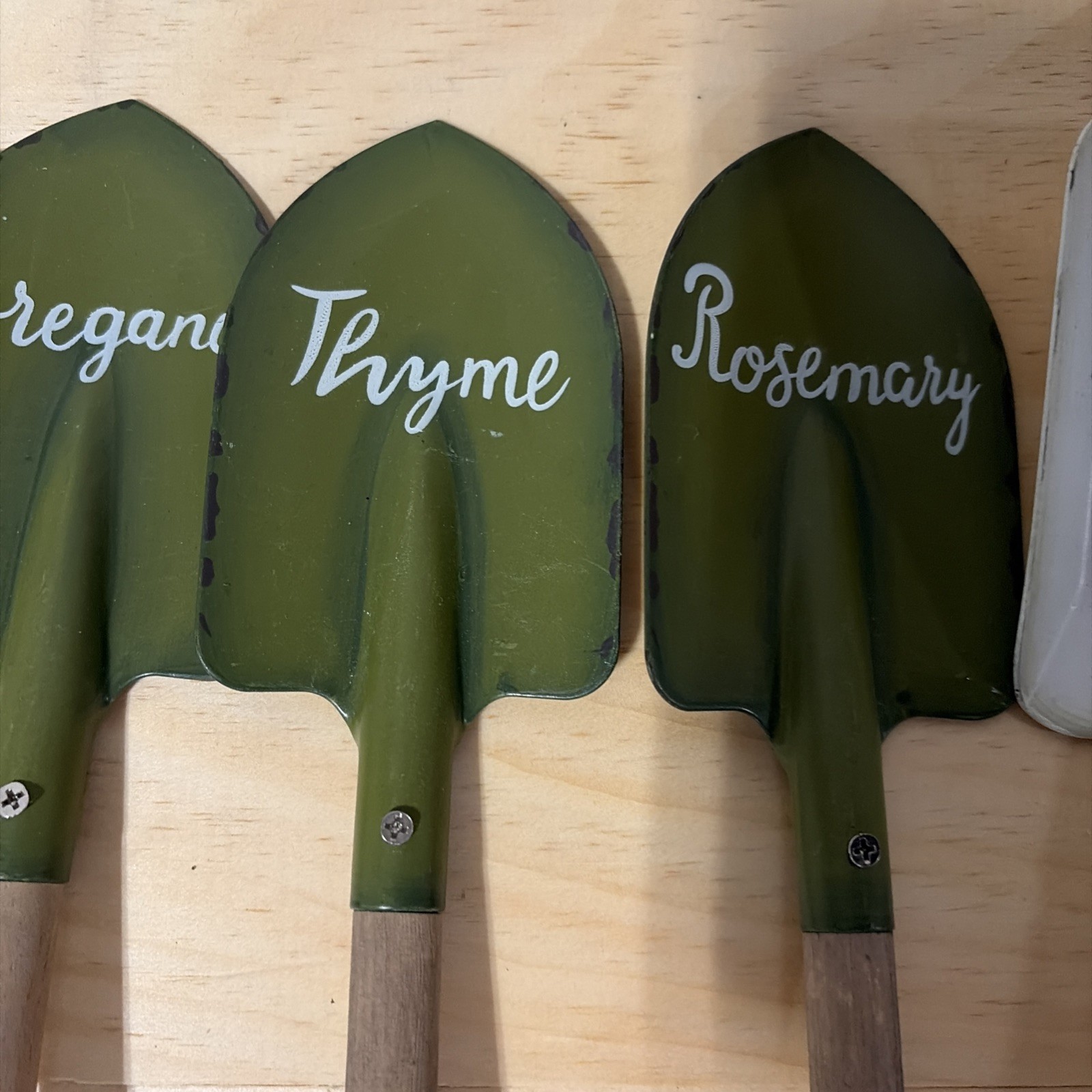 Gardening Hand Digging 6 Metal Tools Fork Shovel Herb Markers Gift For Him Her