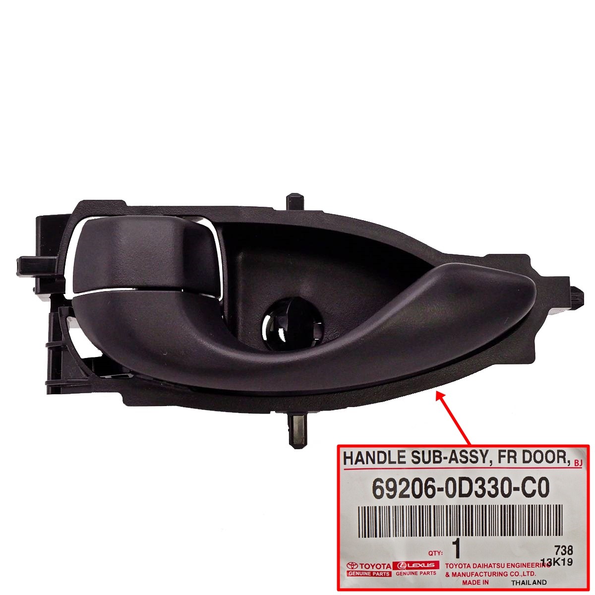 Fits Toyota Vios Yaris Ativ 2013 2015 20 Lh Front/Rear Inner Door Handle