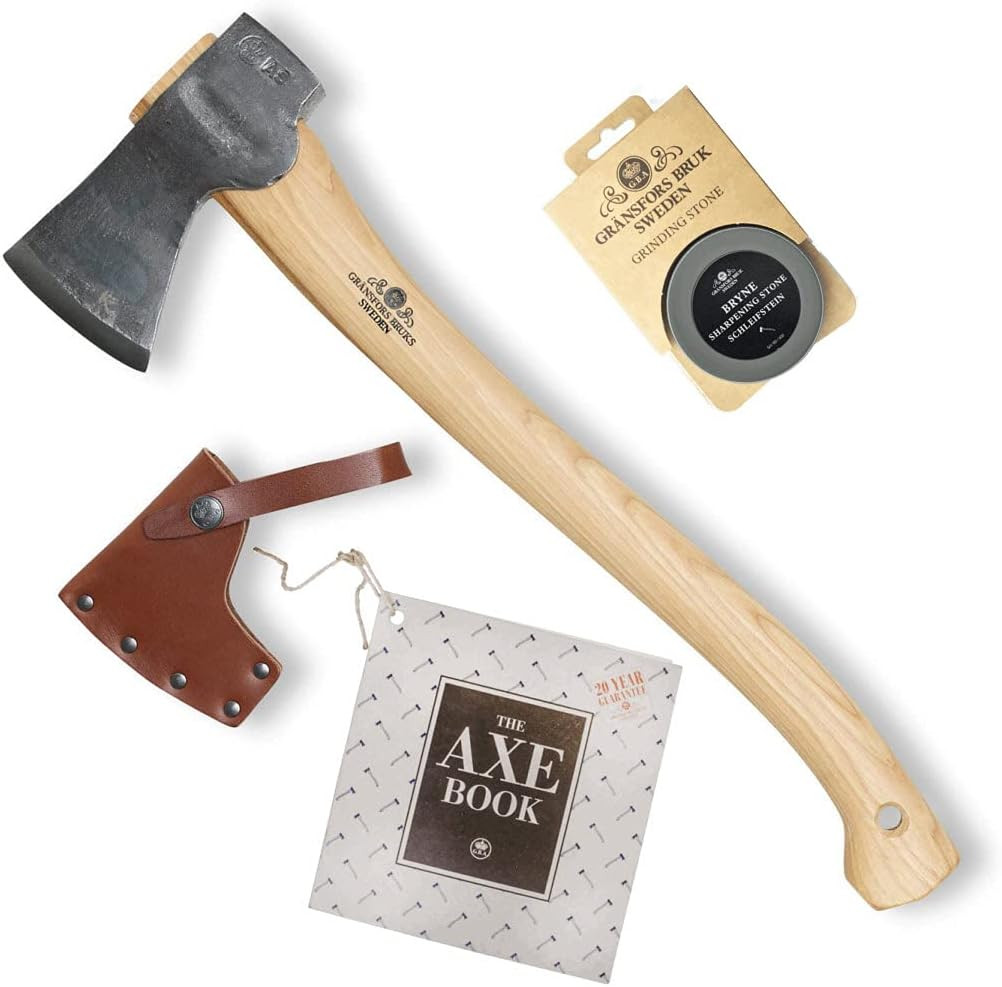 Gransfors Bruk Small Forest Axe with Ceramic Sharpening Stone Set