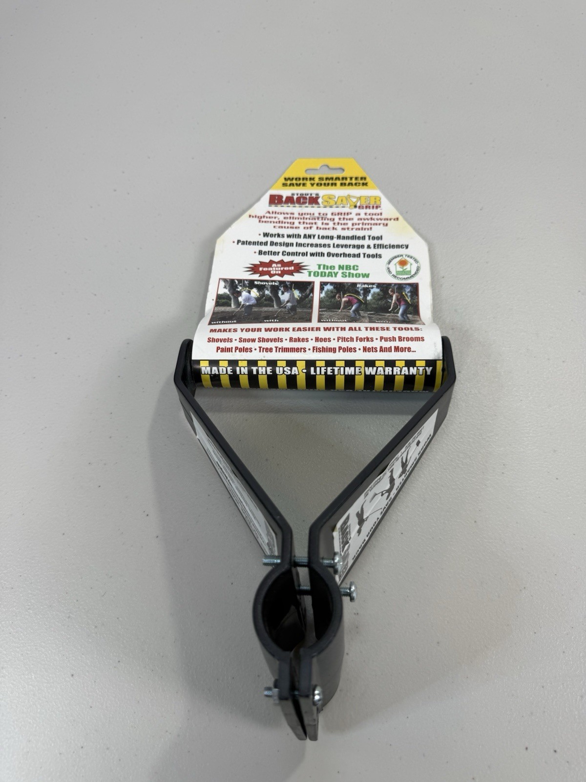 Stout’s Back Saver Grip Extra Handle More Leverage Black