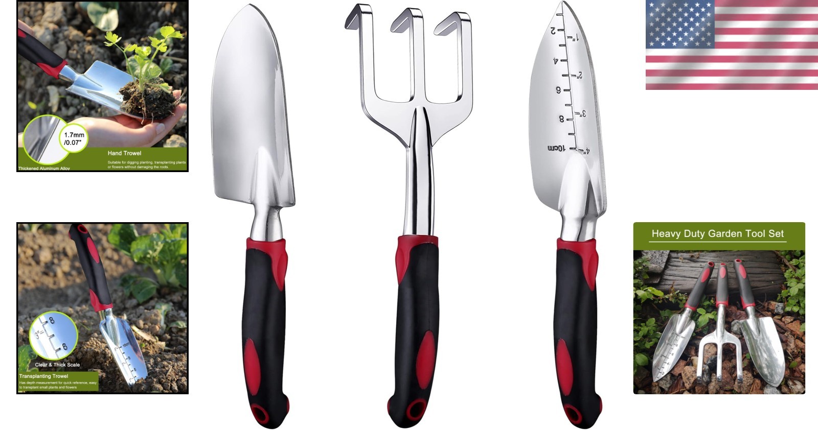 3-Piece Cast-Aluminum Tool Set