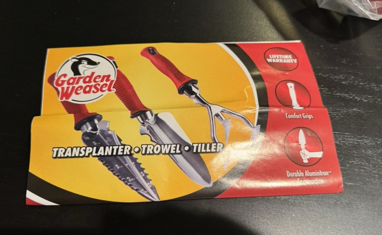 Garden Weasel 3 Piece Multi-Use Garden Tool Set – Scoop, Trowel, Tiller