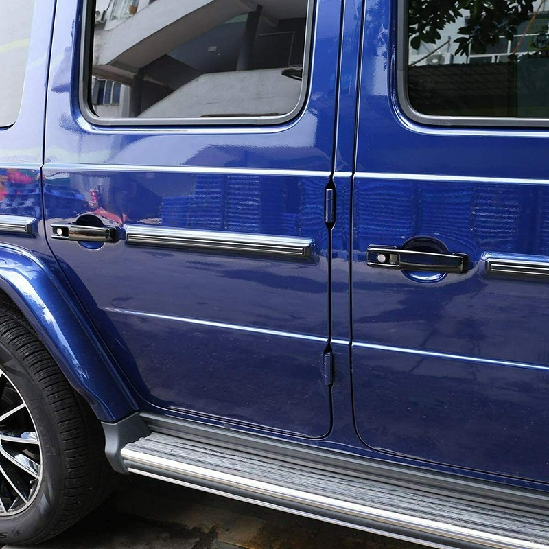 Gloss Black Outside Exterior Door Handle Protector Cover Trim for G-Class4674