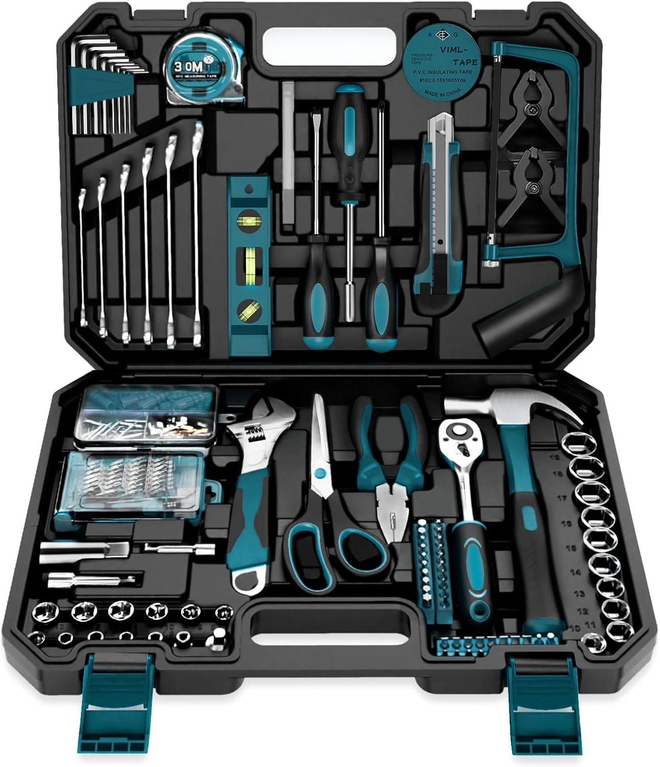 Home Tool Kit 257 pcs Household Repair Set Portable Toolbox
