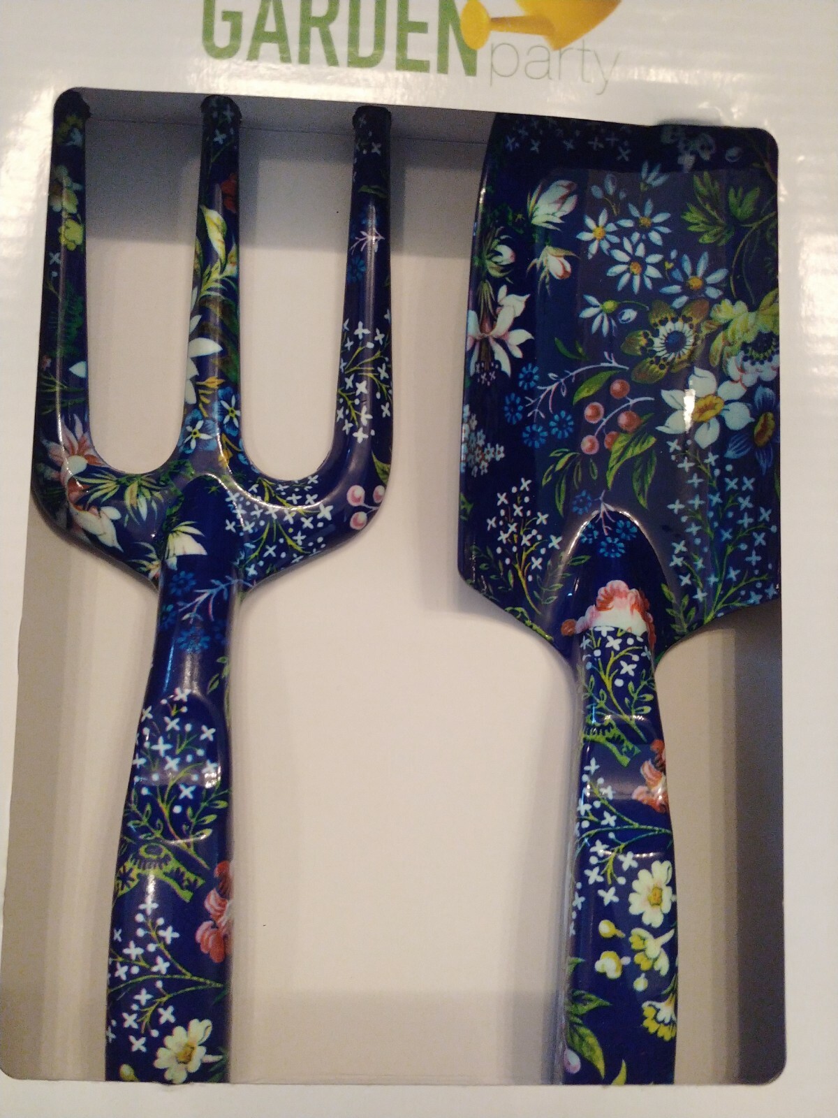 Home Garden flower bed Tool Set 2 Pc Floral Kit Equipment Blue NIP shovel & rake
