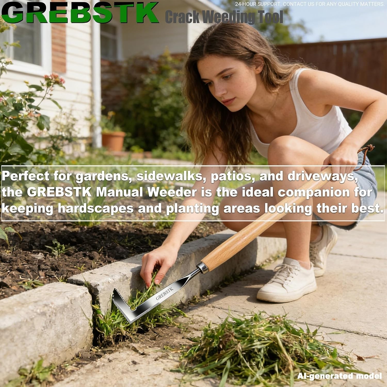22 Inch Gardening Tool with Beech Handle and Double Sided Stainless Steel Blade