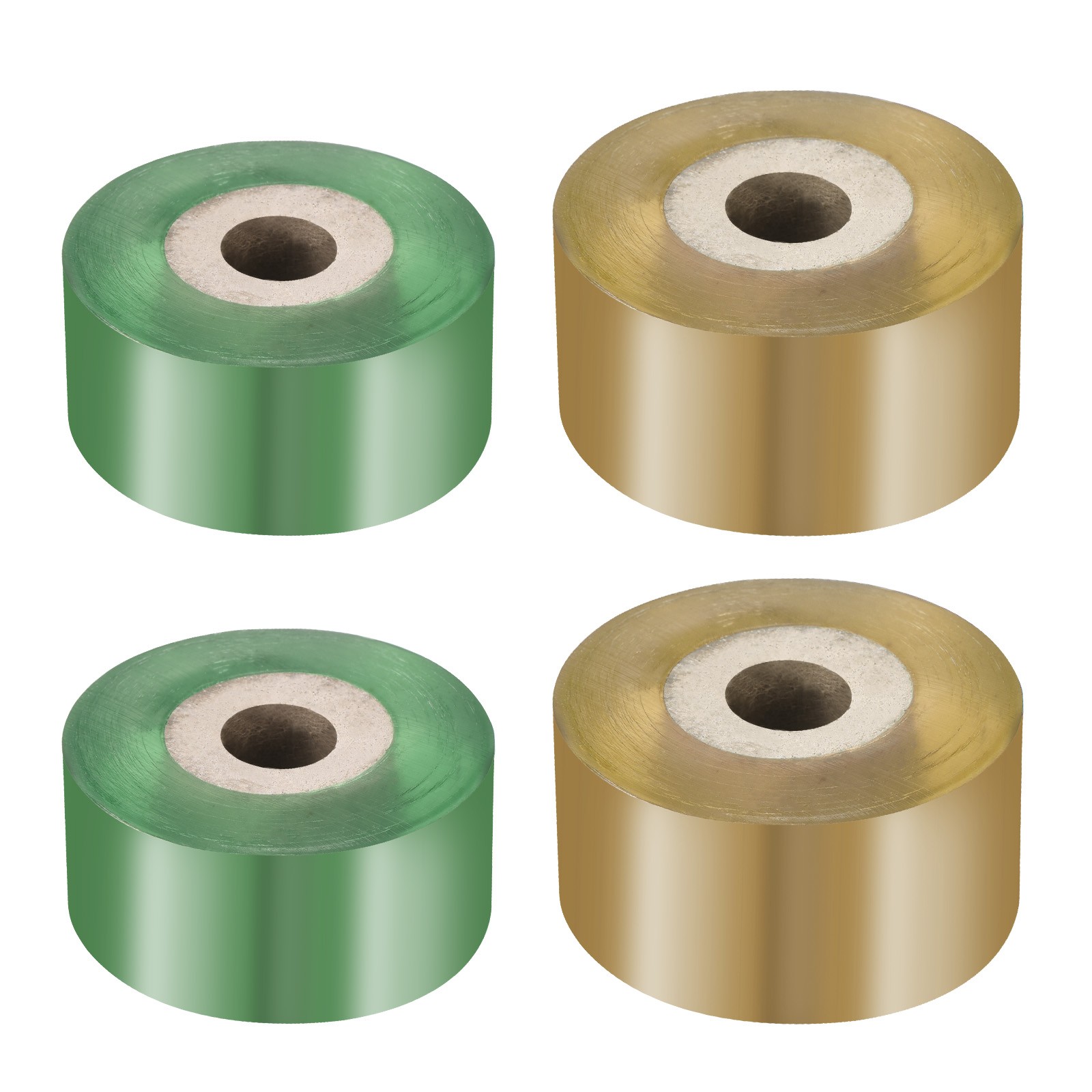 4 Rolls 2CM 3CM Width 100M Long PVC Fruit Tree Grafting Tape, Yellow Green