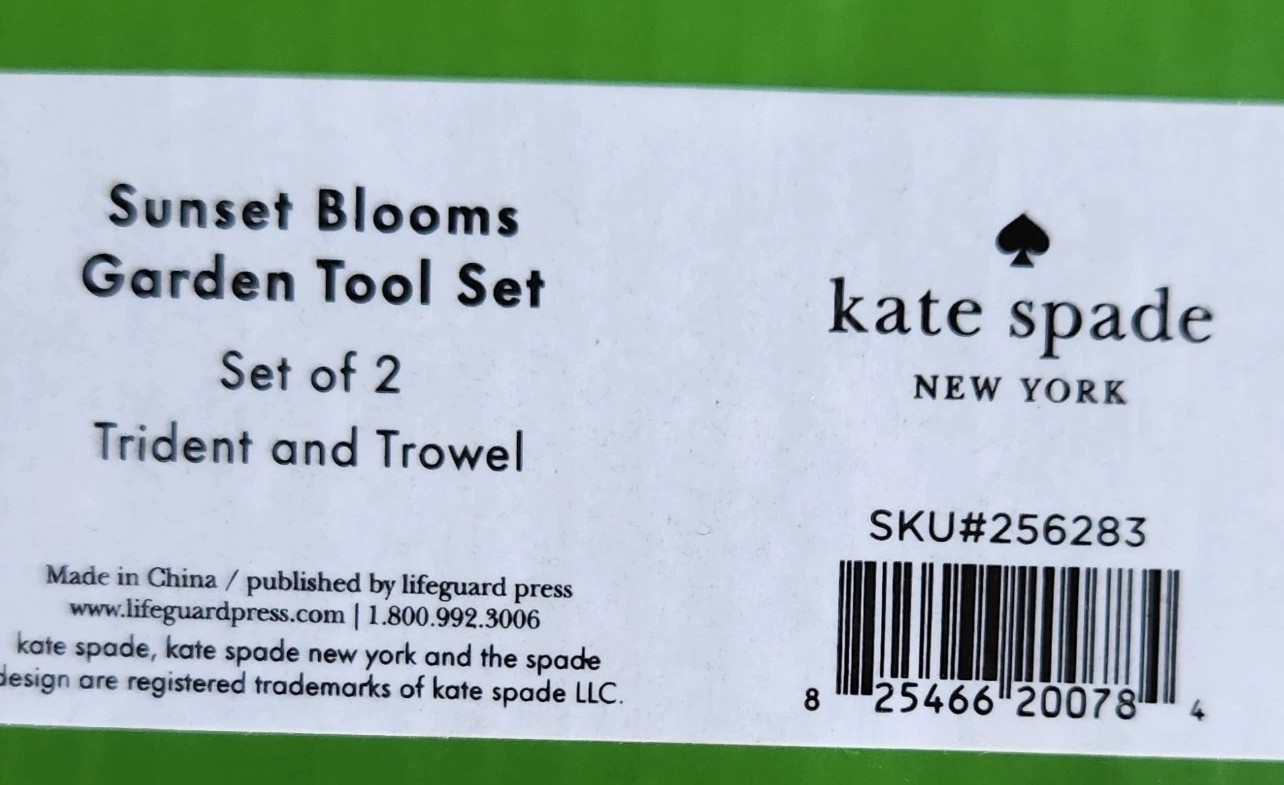 NIB! Kate Spade New York Colorful Sunset Blooms Trident & Trowel Garden Set
