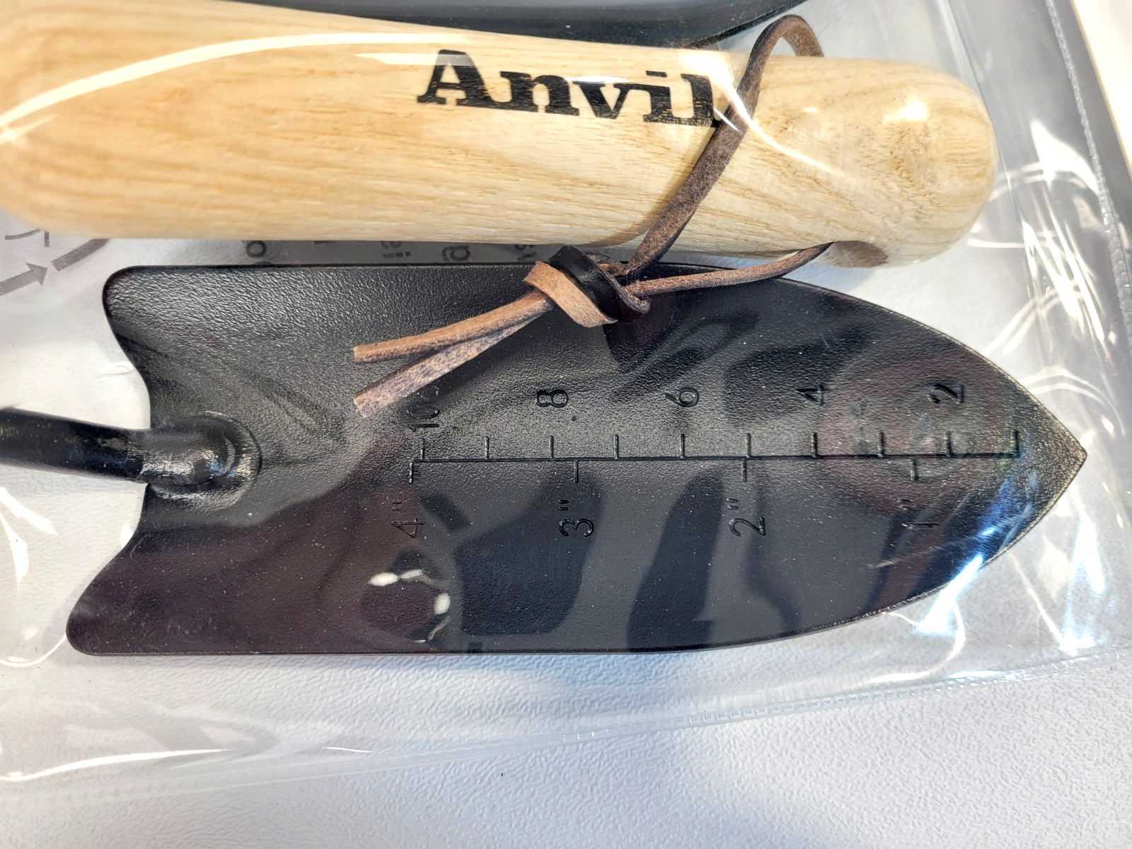 2pk Anvil Wood Handle Garden Tool Set 3-Piece Trowel Transplanter and Cultivator