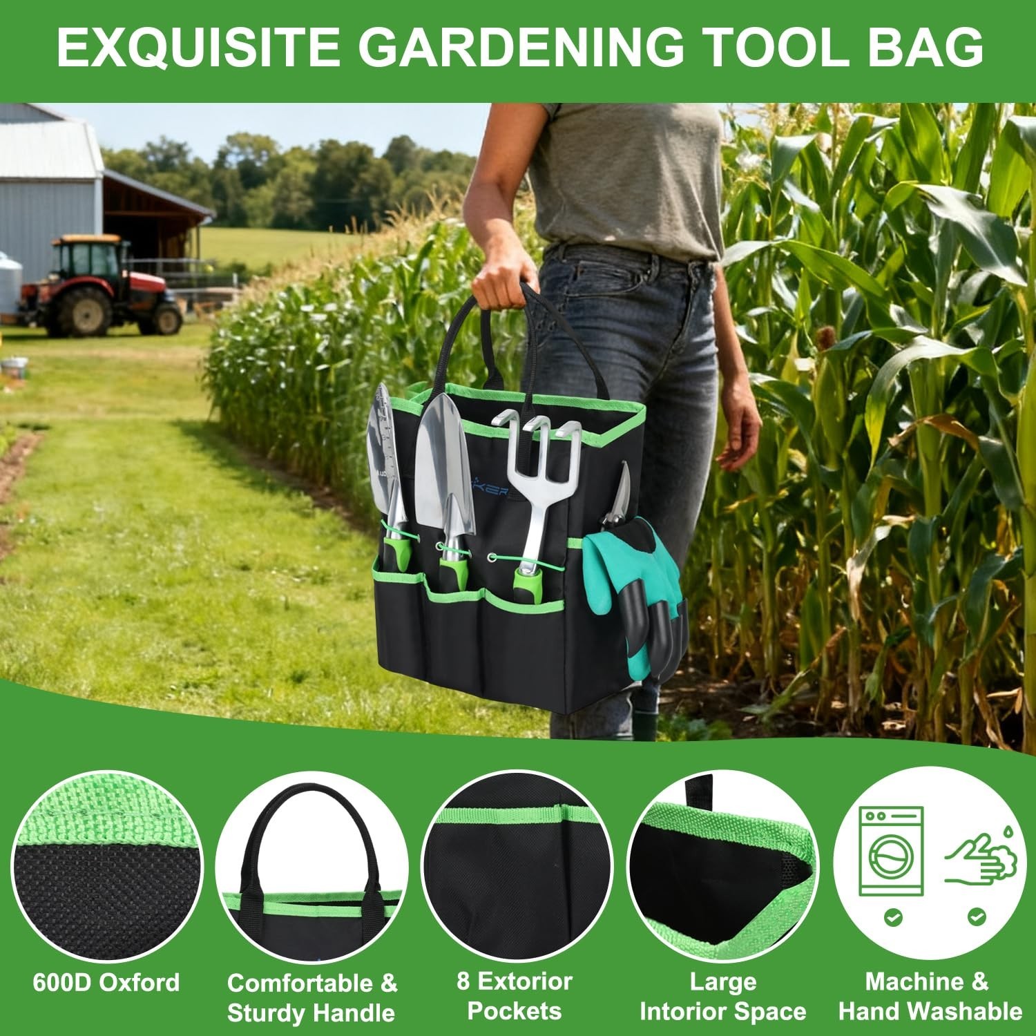 Yesker Gardening Tools 22-Piece Heavy Duty Garden Tool Set Gardening Supplies…