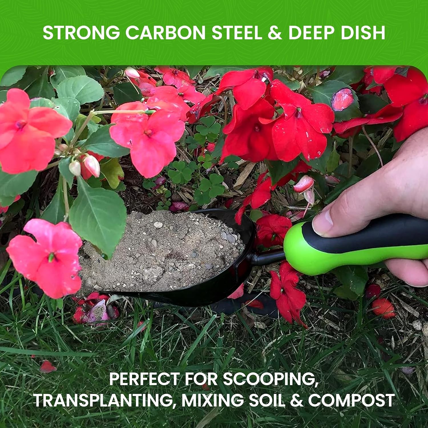 Garden Guru Super Strong Garden Scoop Trowel Shovel Transplanter – Strong Carbon