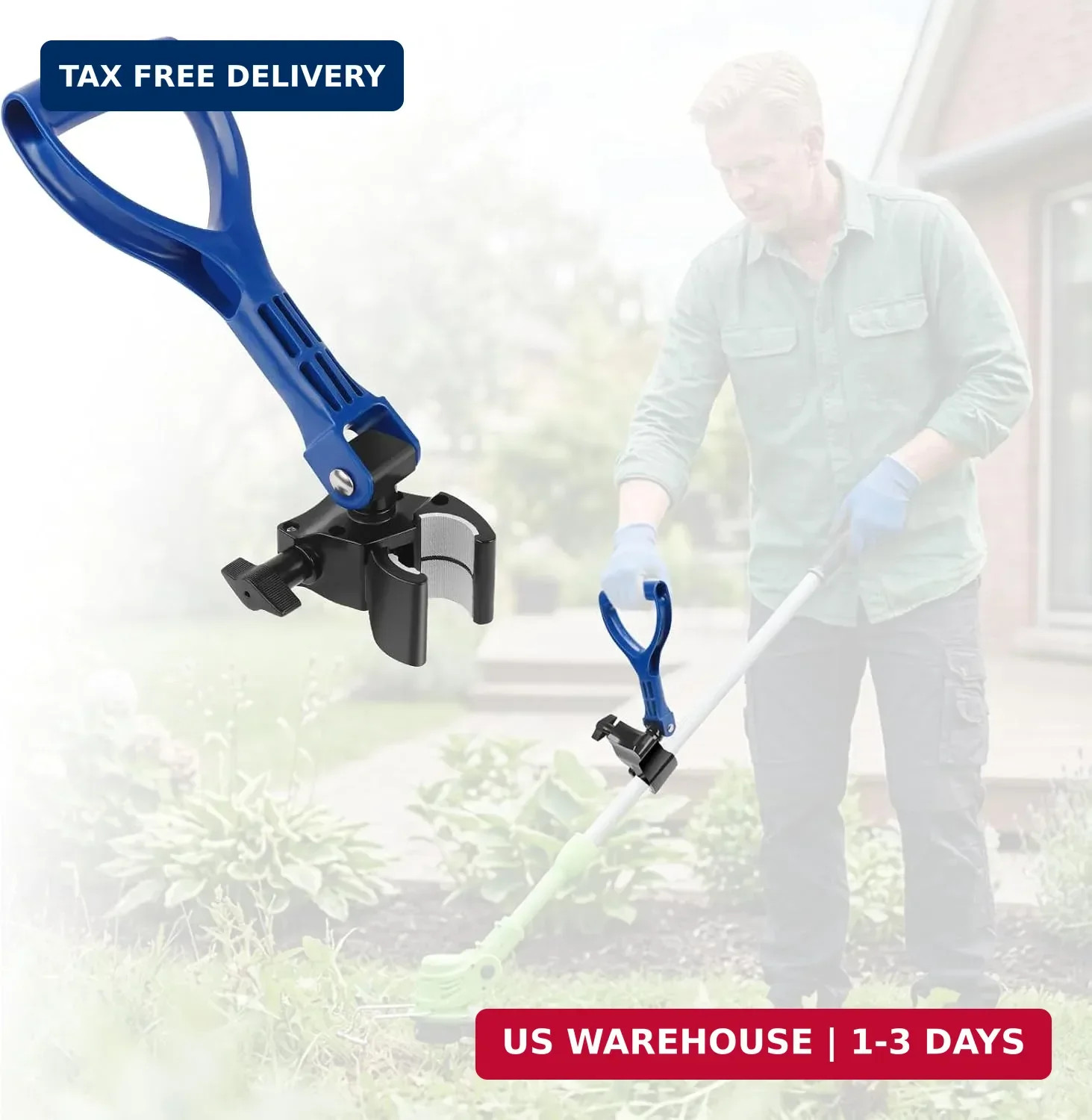 Upgraded Garden Shovel Handle, Adjustable Back Saver Attachment for Gardening Ya