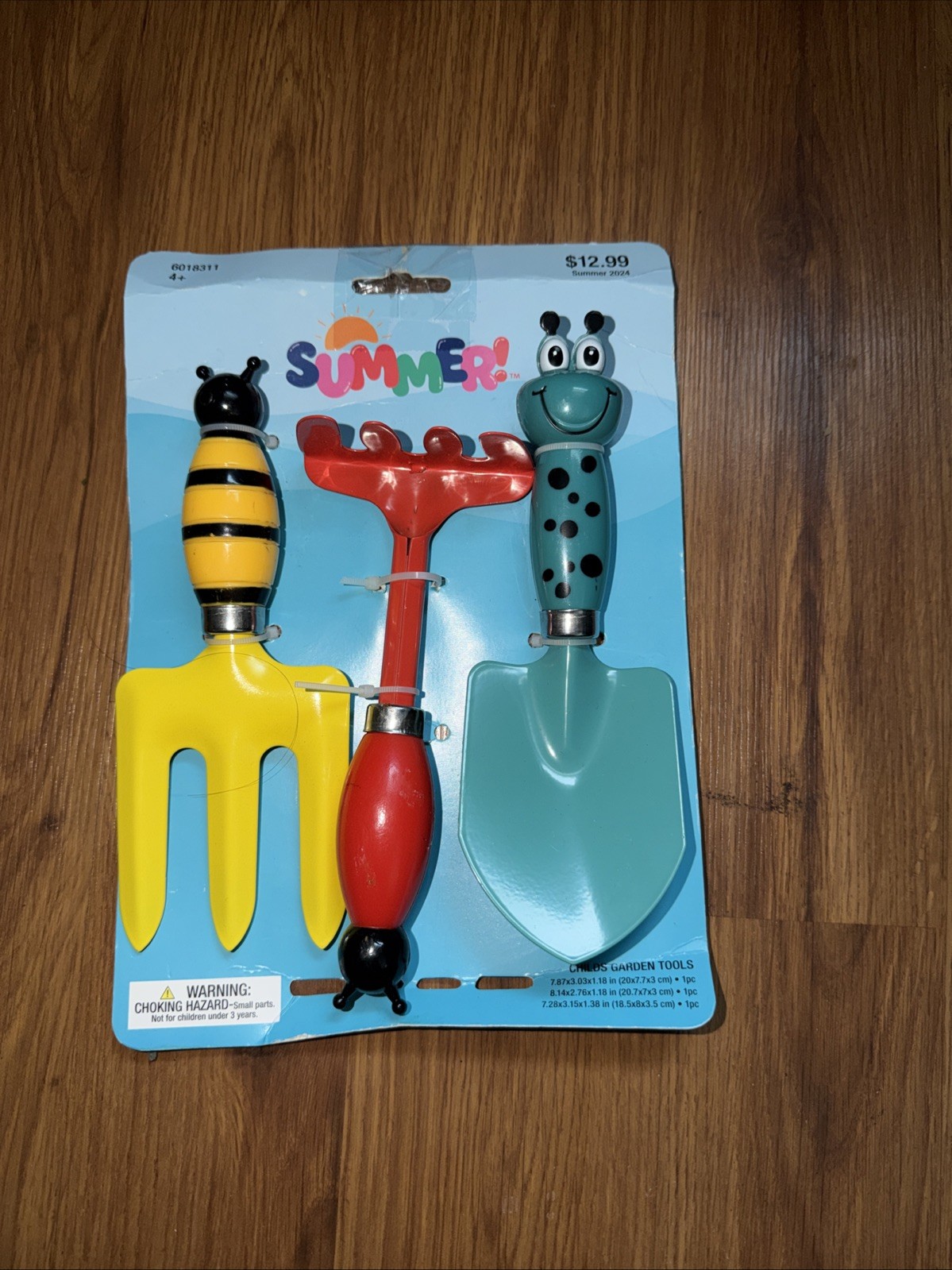 Set of 3 Bug Garden Tools. Bug Handle Designs -Blue, Red and Yellow Age 4+ 7″-8″