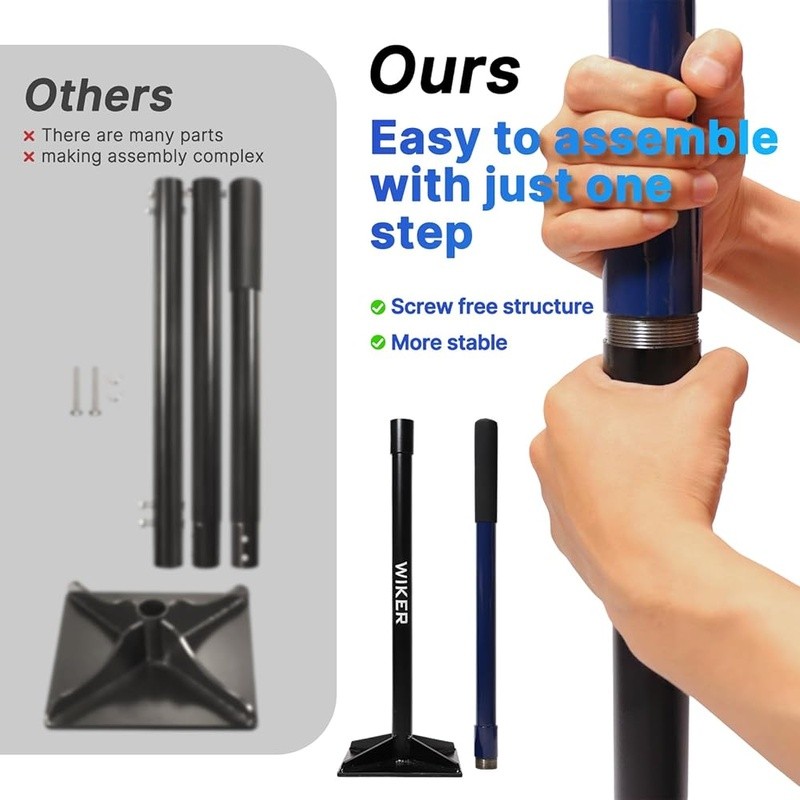 8×8 Inch Steel Ground Tamper, 48″ Heavy Duty Hand