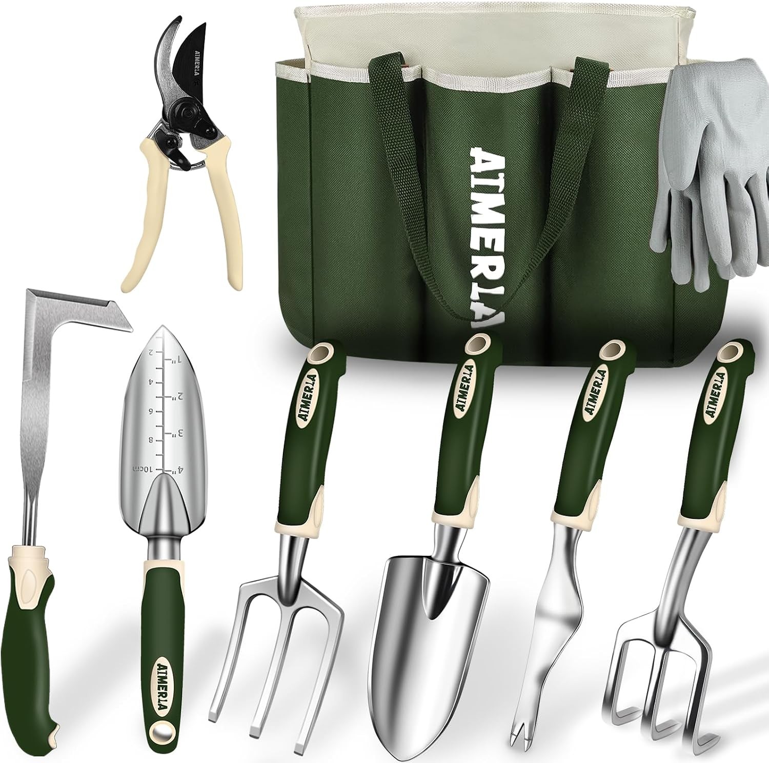 Heavy Duty Non-Slip Gardening Tools Set With Storage Bag Garden Gift Kit