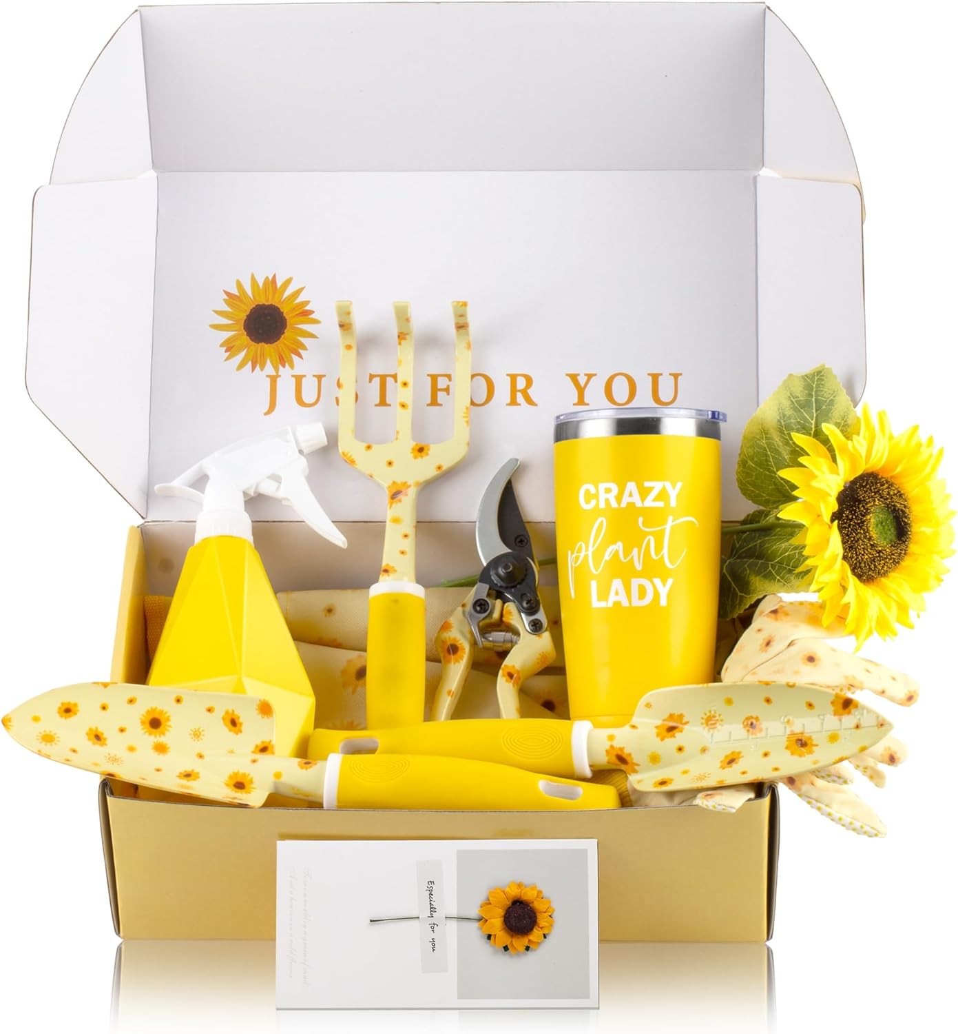 Sunflower Gardening Gifts for Women Heavy Duty Garden Tool Set with Storage Bag