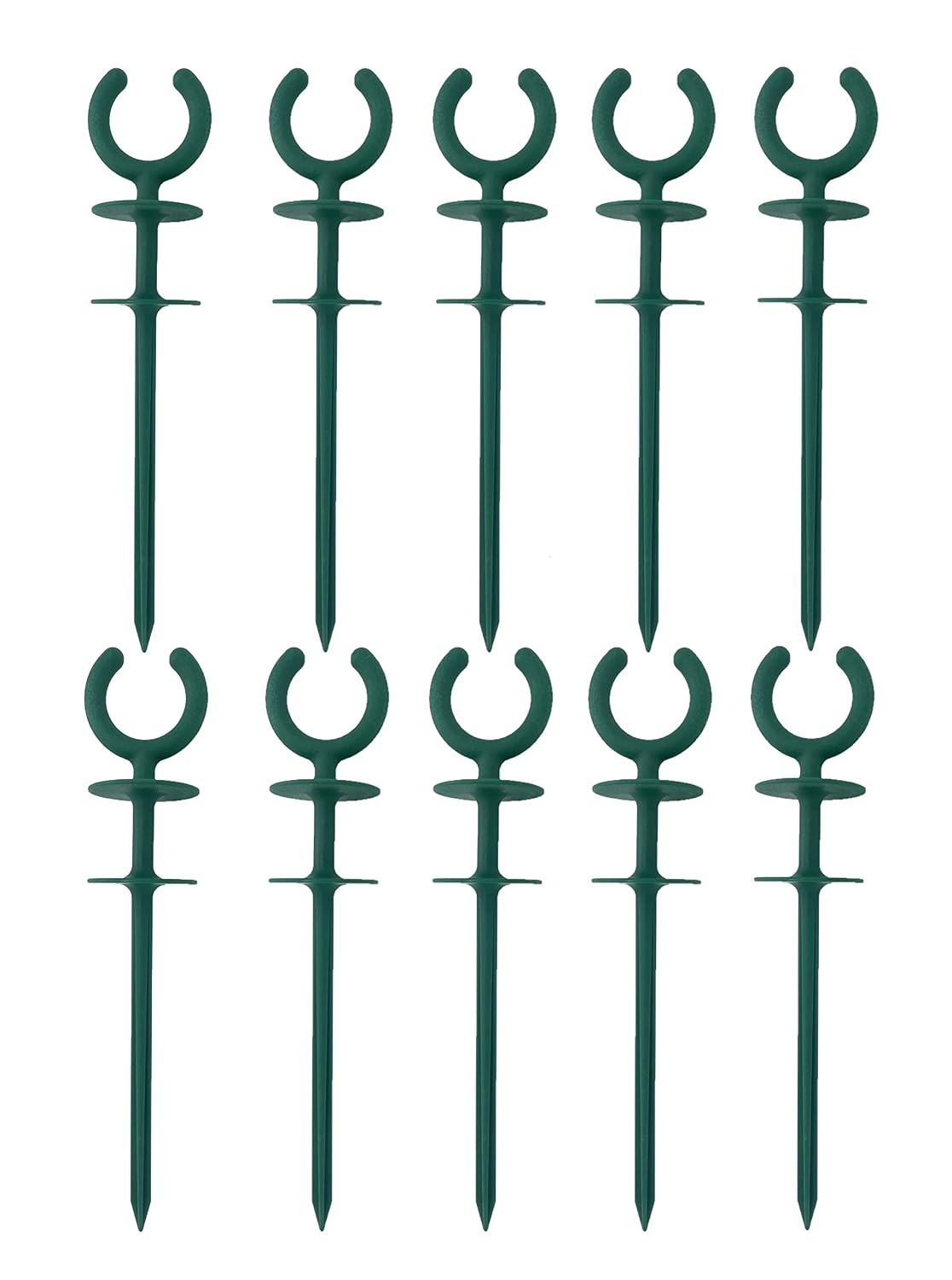 10 Pcs Green Garden Hose Guide Stakes | High Toughness Plastic, Nails Tools, For