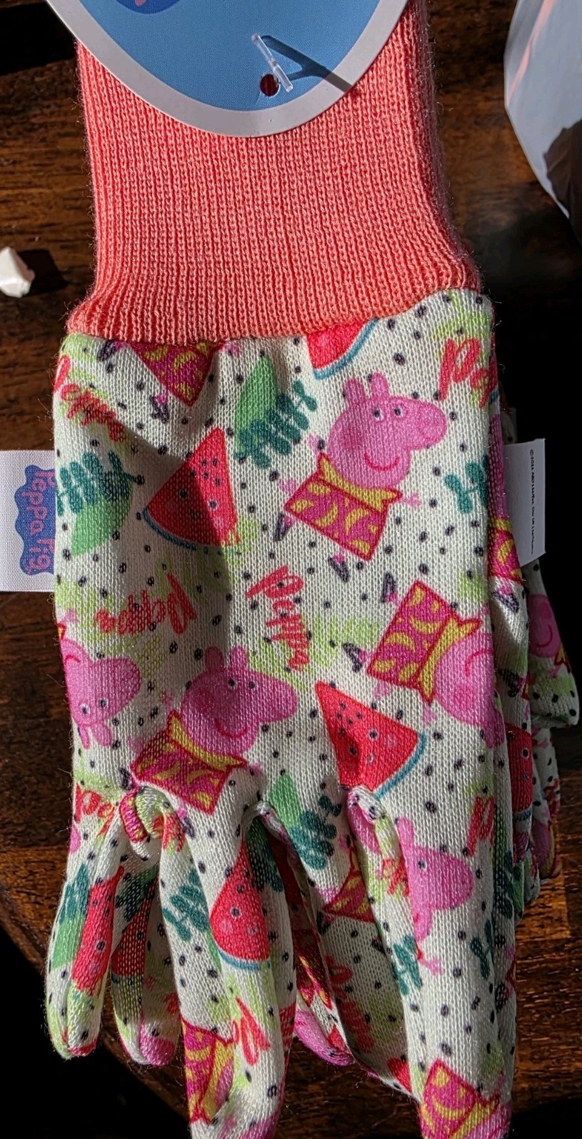 New 8-pair lot Peppa Pig Kids Jersey Gardening Gloves by Midwest TODDLER SIZE 3+