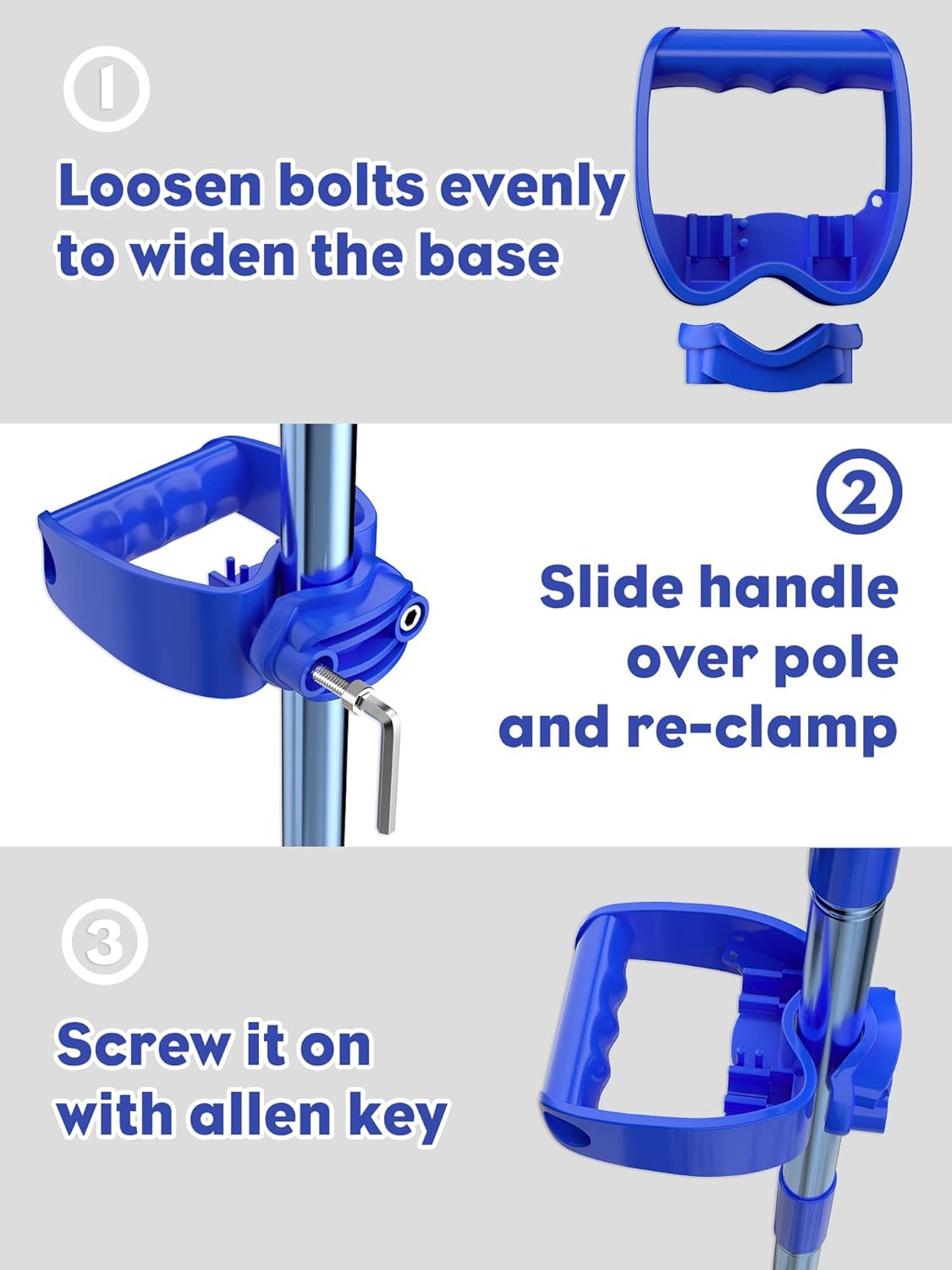 Shovel Garden Tool Handle Attachment, Universal Back Saver Grip for Shovels, Rak